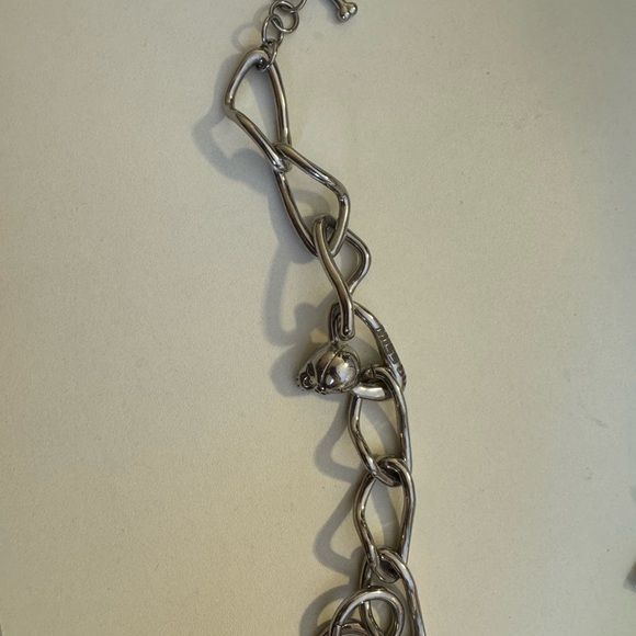 Miss Sixty Silver dark red crystals Skull Bracelet - Picture 6 of 8